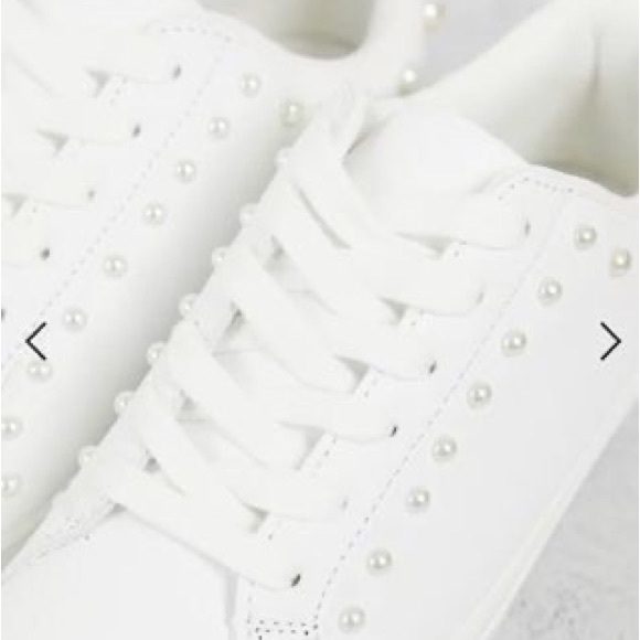 ASOS white sneakers with Pearl detail, new in box! - Picture 4 of 4